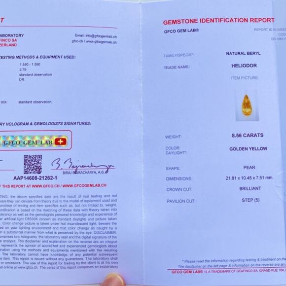 Flawless, Certified, Golden Heliodor! - Picture 6 of 15